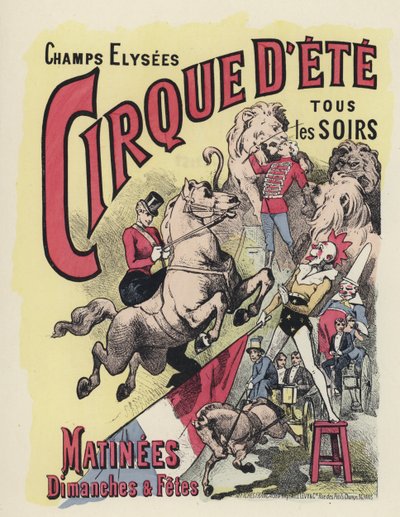 Póster de circo de Jules Arsene (after) Garnier
