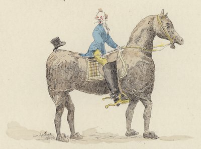 Payaso en caballo de disfraz de Jules Arsene (after) Garnier