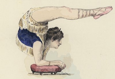 Gimnasta femenina haciendo parada de codos de Jules Arsene (after) Garnier