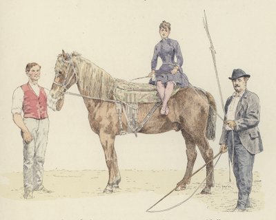 Entrenadores de caballos (litografía en color) de Jules Arsene (after) Garnier