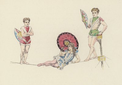 Artistas de cuerda floja de Jules Arsene (after) Garnier