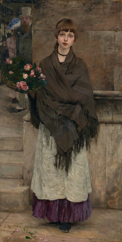 Vendedor de flores en Londres de Jules Bastien Lepage