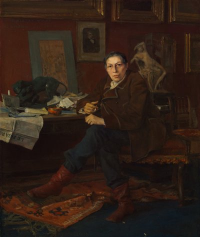 Albert Wolff en su estudio de Jules Bastien Lepage