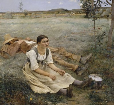 Haciendo heno, 1877 de Jules Bastien Lepage