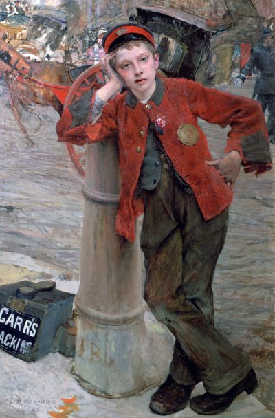 Niño limpiabotas de Londres, 1882 de Jules Bastien Lepage