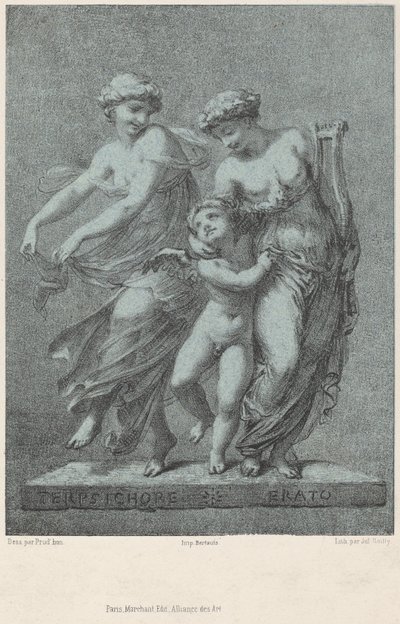 Apolo y las Musas de Jules Boilly after Pierre Paul Prud