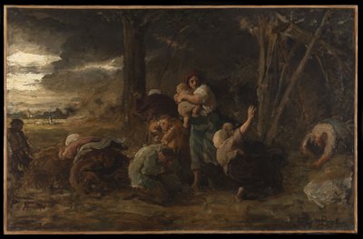 Relámpago, hacia 1865 (óleo sobre lienzo) de Jules Breton