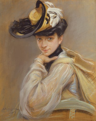Retrato de Madame Cayron, la esposa del artista de Jules Cayron