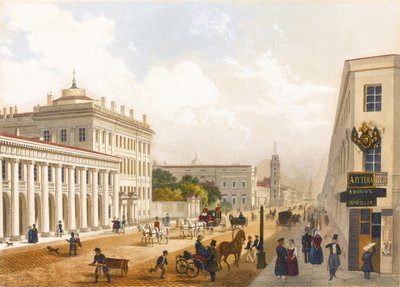 Vista de la avenida Nevsky en San Petersburgo de Jules Charlemagne