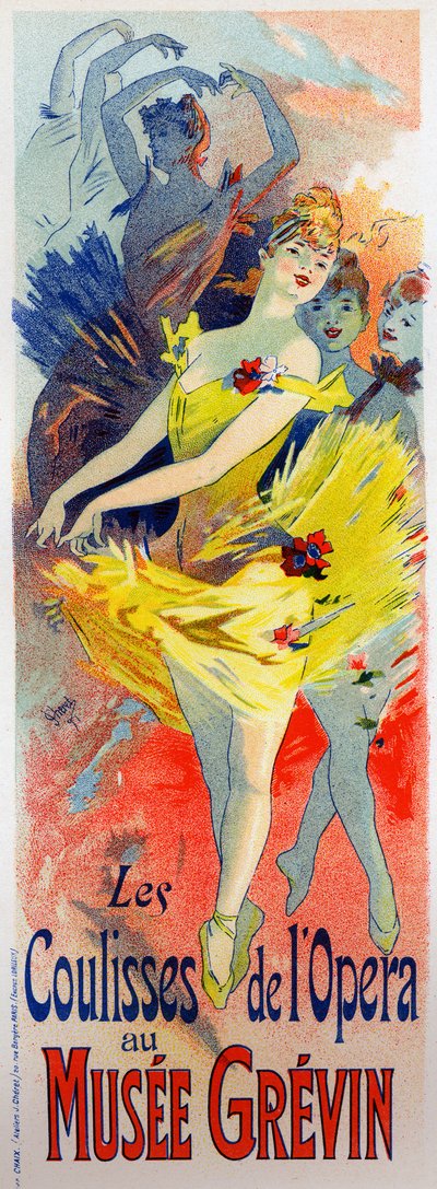 Arte. Entretenimiento. Bailarines en la Ópera de París. Cartel de Jules Cheret, Francia de Jules Cheret