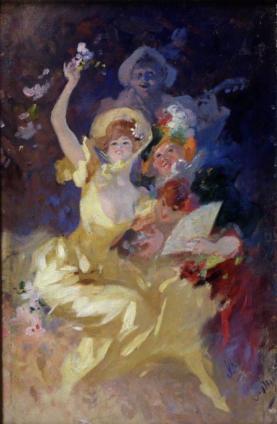 En el baile (óleo sobre lienzo) de Jules Cheret