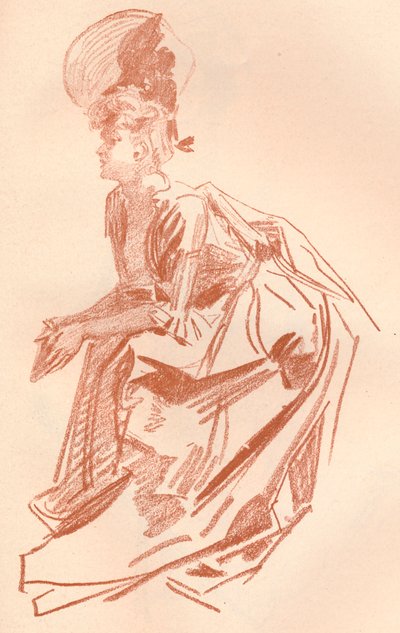 Dibujo en Sanguina, c. 1900 1903-1904 de Jules Cheret