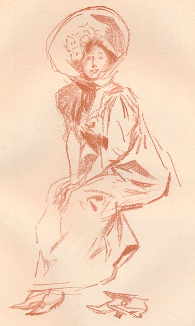 Dibujo en sanguina de Jules Cheret