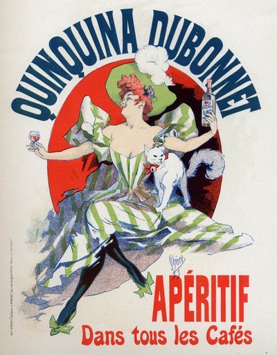 Comida y bebida. Aperitivo Quinquina Dubonnet. Póster de Jules Chéret, Francia de Jules Cheret