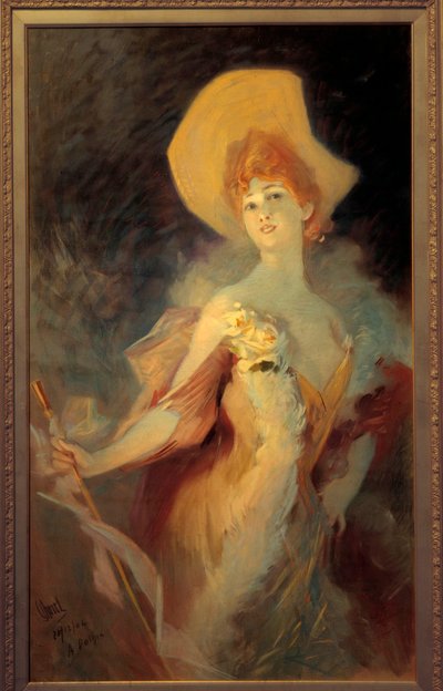 Retrato de la comediante Arlette Dorgere de Jules Cheret