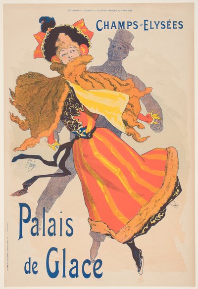Póster publicitario del Palais de Glace, Campos Elíseos de Jules Cheret