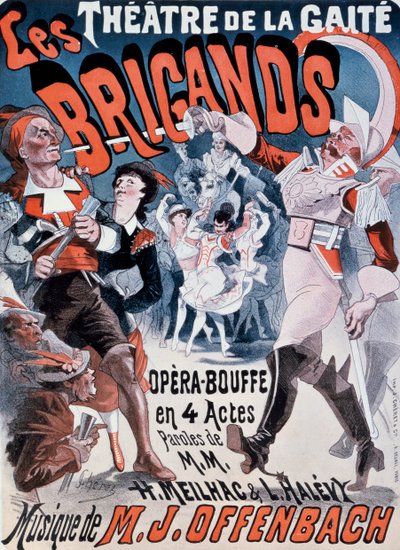 Póster para Les Brigands de Jacques Offenbach de Jules Cheret