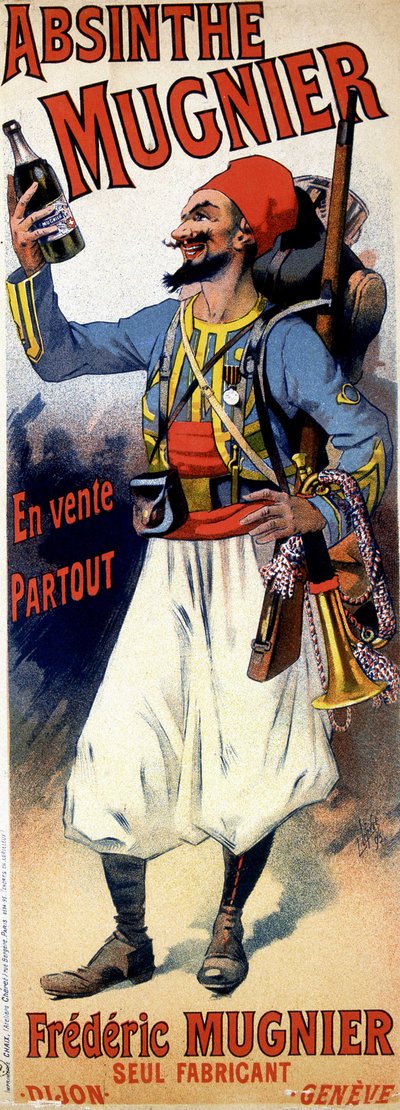 Póster para absenta Mugnier - por Jules Cheret de Jules Cheret