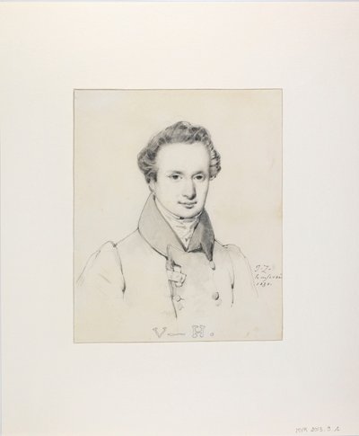 Retrato de Victor Hugo 1802-1885, 1830 de Jules Claude Ziegler