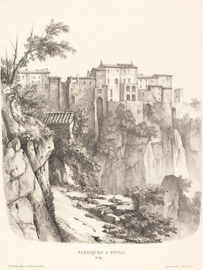 Edificios en Tívoli de Jules Coignet