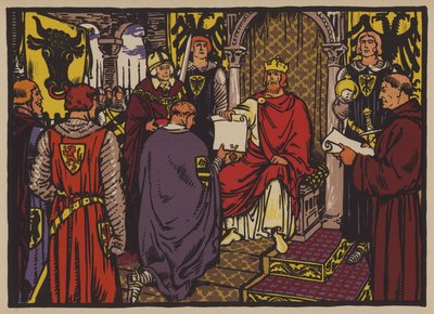 El emperador del Sacro Imperio Romano Germánico Enrique VII otorgando inmediatez imperial al Cantón de Uri de Jules Courvoisier