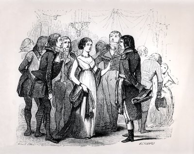 Madame de Stael cuestionando a Napoleón Bonaparte sobre las mejores mujeres, de 