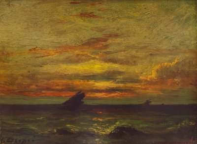 Puesta de sol, c1879, 1938 de Jules Dupré