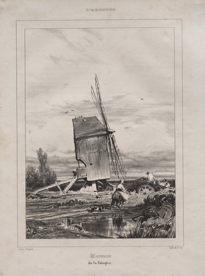 Molino en la Sologne, Francia de Jules Dupré