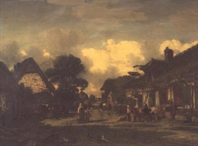 El camino frente a la posada de Jules Dupré