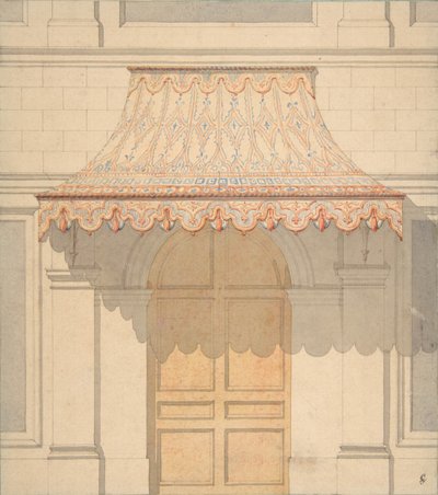 Diseño para un toldo sobre una puerta, en estilo morisco de Jules Edmond Charles Lachaise and Eugène Pierre Gourdet