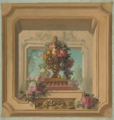 Diseño trampantojo para un techo de Jules Edmond Charles Lachaise
