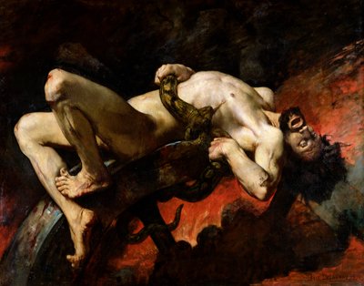 Ixión Arrojado al Hades, 1876 de Jules Elie Delaunay