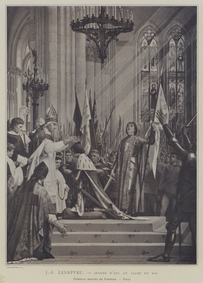 Juana de Arco en la coronación del rey de Jules Eugene Lenepveu