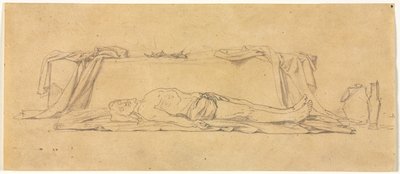 Boceto de Cristo Muerto yaciendo junto al Sepulcro, 1800s de Jules Eugene Lenepveu