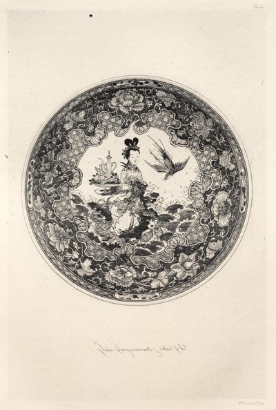 Historia del Arte Cerámico: Un Estudio Descriptivo y Filosófico de la Cerámica...Placa V, 1877 de Jules Ferdinand Jacquemart
