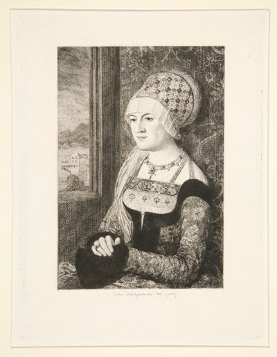 retrato de una mujer de Jules Ferdinand Jacquemart