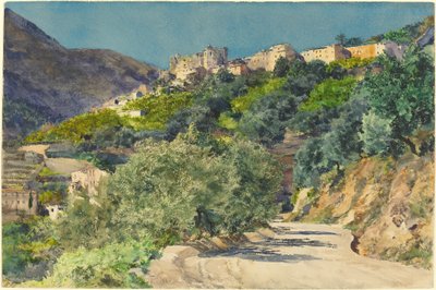 Colinas Bañadas por el Sol cerca de Menton de Jules Ferdinand Jacquemart