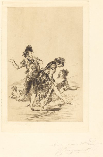 Escena española de Jules Ferdinand Jacquemart after Francisco de Goya