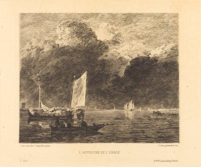 La aproximación de la tormenta de Jules Ferdinand Jacquemart after Jan van de Cappelle