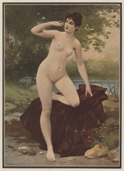 El imprudente (lito de color) de Jules Frederic Ballavoine