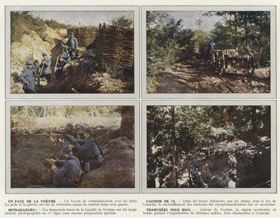 En Frente de la Voevre, Caisson de 75, Mitrailleurs, Trincheras Bajo el Bosque de Jules Gervais Courtellemont