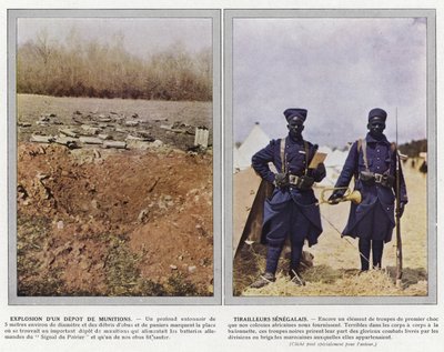 Explosión de un depósito de municiones, Tirailleurs Senegalais de Jules Gervais Courtellemont