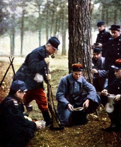 Soldados franceses, Marne, septiembre de 1914 de Jules Gervais Courtellemont