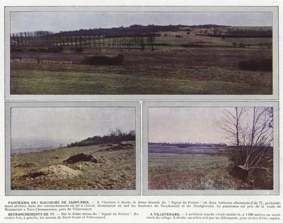 Panorama de las Alturas de Saint-Prix, Retranchamientos de 77, en Villevenard de Jules Gervais Courtellemont