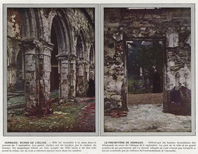 Sermaize, ruinas de la iglesia, el presbiterio de Sermaize de Jules Gervais Courtellemont