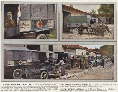Voiture Ambulance Américaine, Un Camión Sanitario Americano, Poste Central Americano de Jules Gervais Courtellemont