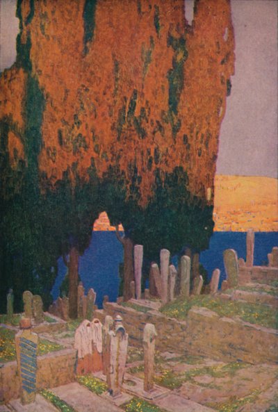 En el cementerio de Eyub, en el Cuerno de Oro, 1913 de Jules Guerin