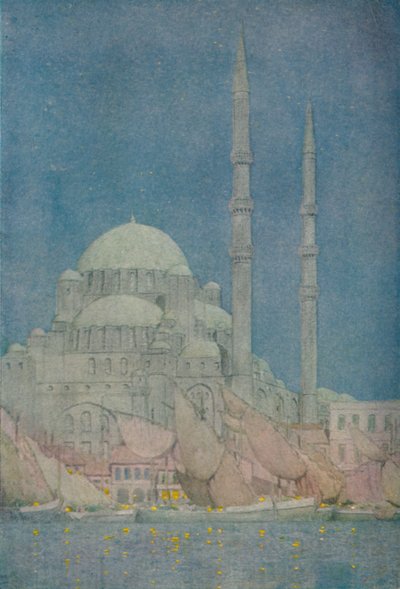 La Mezquita de Yeni-Valide-Jamissi, Constantinopla, 1913 de Jules Guerin