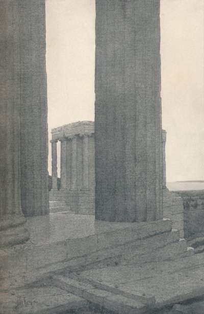 El Templo de Atenea Niké en Atenas, 1913 de Jules Guerin