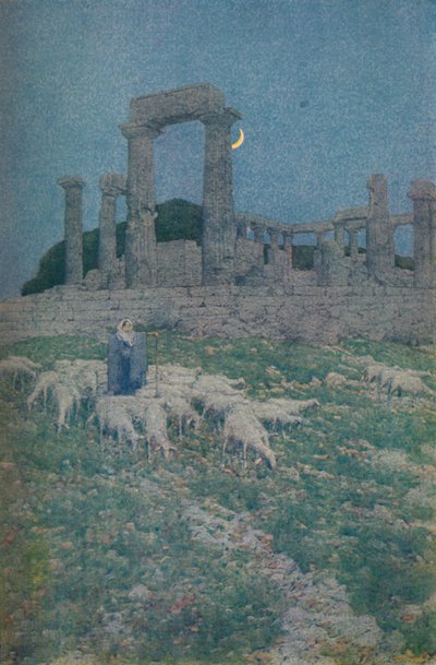 El Templo de Poseidón y Atenea o Egina, 1913 de Jules Guerin